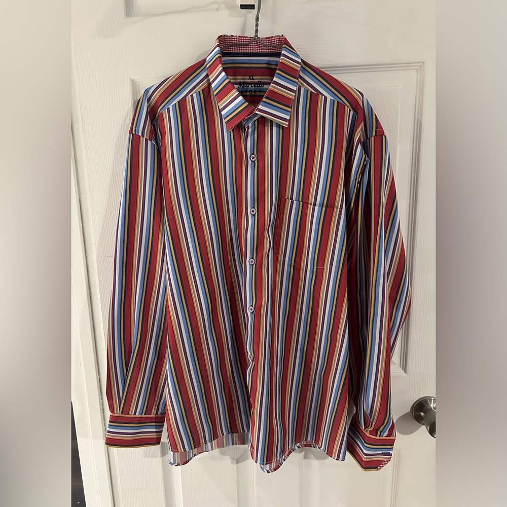 Marcello Colorful Striped Men's Shirt